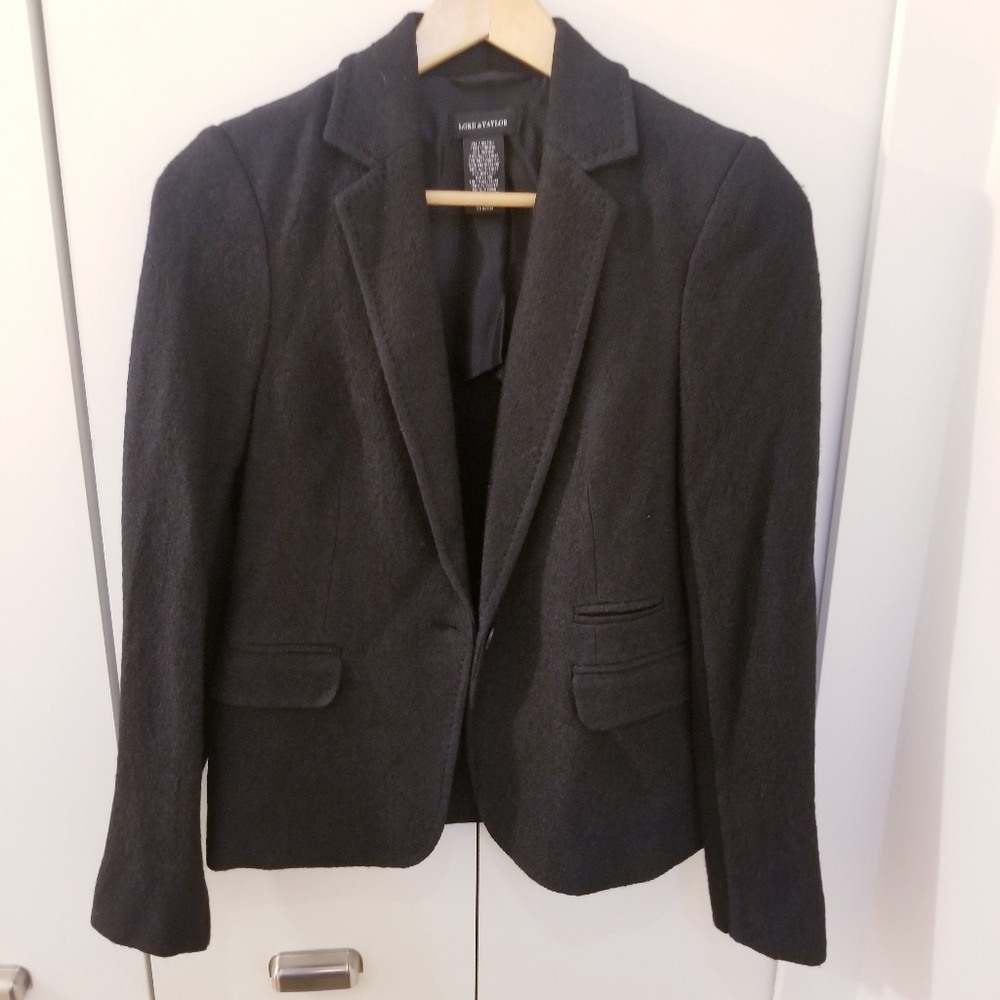 Lord and Taylor | Riding Blazer Black Wool Size 8 Coat Jacket